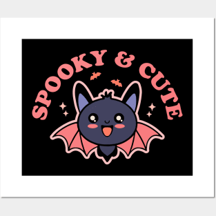 Spooky and Cute - Spooky Cute Pastel Goth Halloween Bat Posters and Art